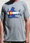 Cary Morin "Live A Little" Short Sleeve T Gray w/Colorado Logo