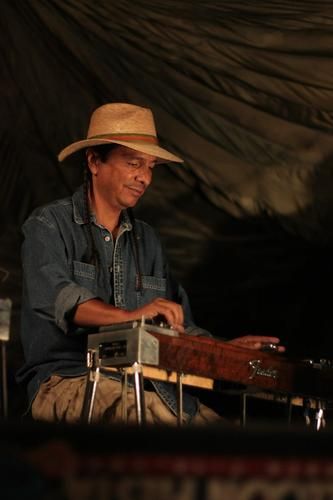 Cary on pedal steel at Stone River Music Festival September 2012
