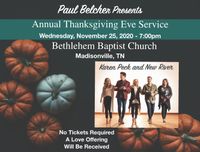 Paul Belcher Concerts - Annual Thanksgiving Eve Concert