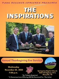Thanksgiving Eve Service with The Inspirations