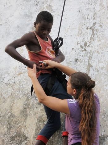 Esther teaching Vertical Dance
