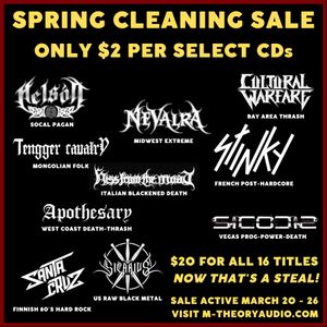 This week only - Spring Cleaning Sale is happening at our webstore. 
Selected $2 CDs, or get the whole batch of 16 for only $20.
Help us make some room for new titles coming in and get some great new music!