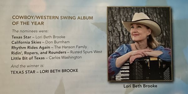 2020 International Western Music Association Cowboy Swing Album of the Year