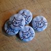 Blue Plaid Cat button
