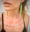 ::: Jungle Green ::: Bead Fringe Earrings 