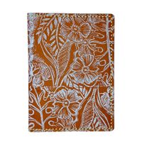 ::: Block Printed Leather Passport Holder ::: by Pure Good Soil