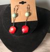 Turquoise and Coral Earrings