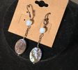 Dangly Abalone & Sea Opal Earrings 