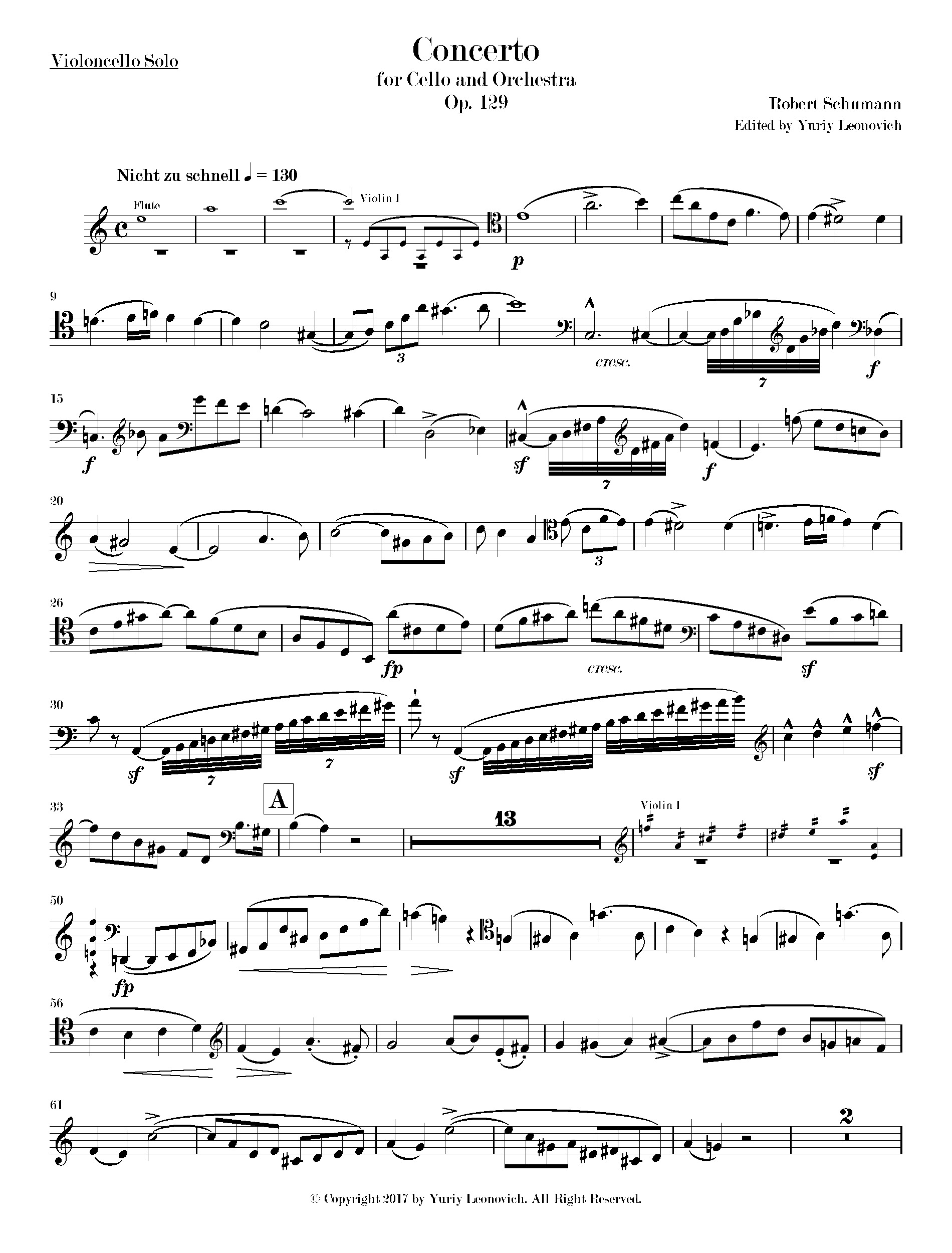 Schumann - Cello Concerto