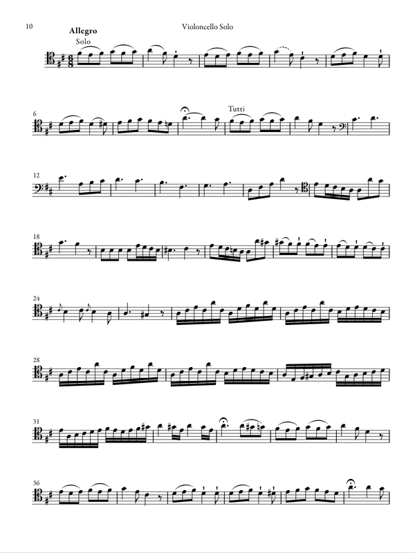 Haydn - Cello Concerto in D major (Urtext Edition, Cello Part)