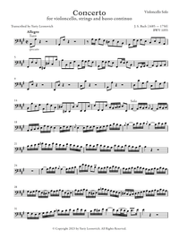 J. S. Bach - Keyboard Concerto in A major, BWV 1055 (Transcribed for Cello and Strings)