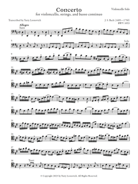 J. S. Bach - Keyboard Concerto in E major, BWV 1053 (Transcribed for Cello and Strings)