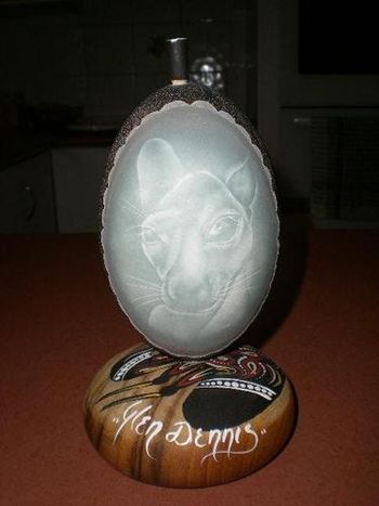 Glenn Dennis - EMU EGG CARVING
