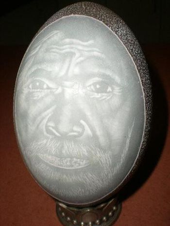 Glenn Dennis - EMU EGG CARVING
