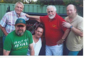 Frank Ifield, Dave Cook, Dale, Berrise & Rick at farewell BBQ
