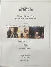 3 Many Organ Trio Open Mic Jam Session