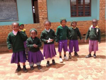 Happy to have a school place - not all the children in Njombe do!
