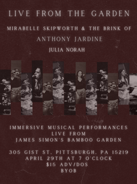 Live From The Garden: Mirabelle Skipworth & The Brink Of/Anthony Jardine/Julia Norah