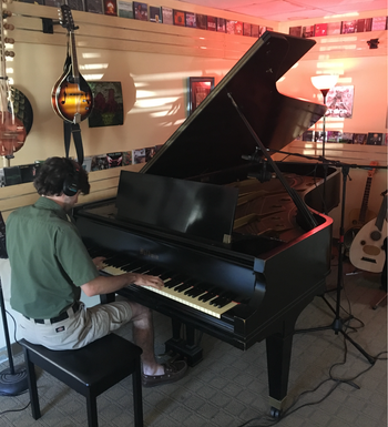 Blake on piano
