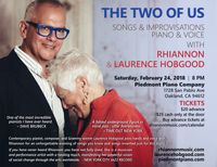 Rhiannon & Laurence Hobgood  ADVANCE TICKETS NOT AVAILABLE: please call the venue for at the door sales: 510-547-8188.  $25 CASH ONLY at the door
