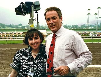 with AL MICHAELS at the SANTA ANITA DERBY
