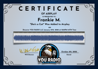 Certificate of Airplay Digital Copy