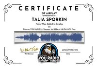 Certificate of Airplay Digital Copies Only