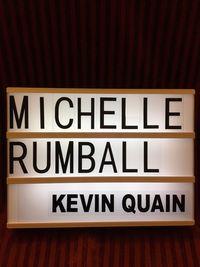 MICHELLE RUMBALL with KEVIN QUAIN