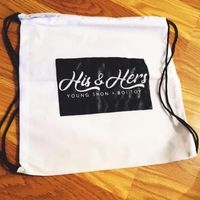 His & Hers Drawsting Tote Bag