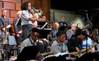 North County students sitting in with the Dave Dickey Big Band
