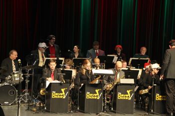 Students sitting in with the Dave Dickey Big Band

