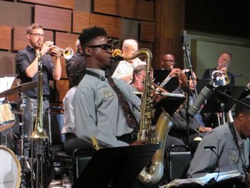 North County students sitting in with the Dave Dickey Big Band

