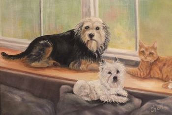 Nigel, Holly and JackOil 11" x 14"
