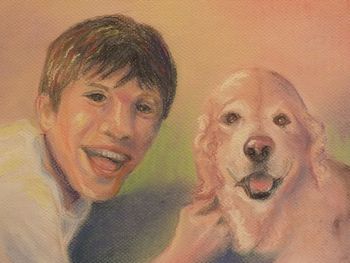 Mitch and His PalPastel9" x 12"
