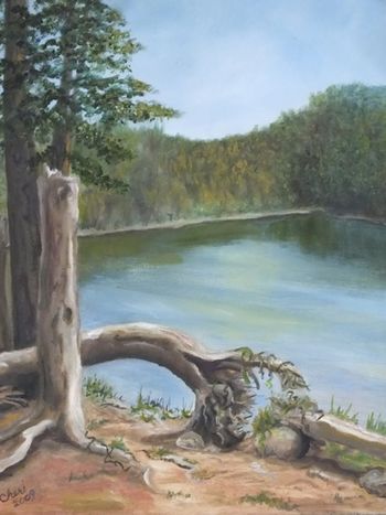 Ferry Lake in the BridgersOil16" x 20"
