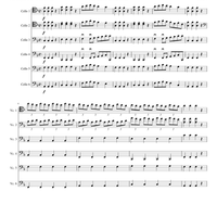 A Musical Joke 1st Movement Allegro - Mozart - For Cello Ensemble, K.522