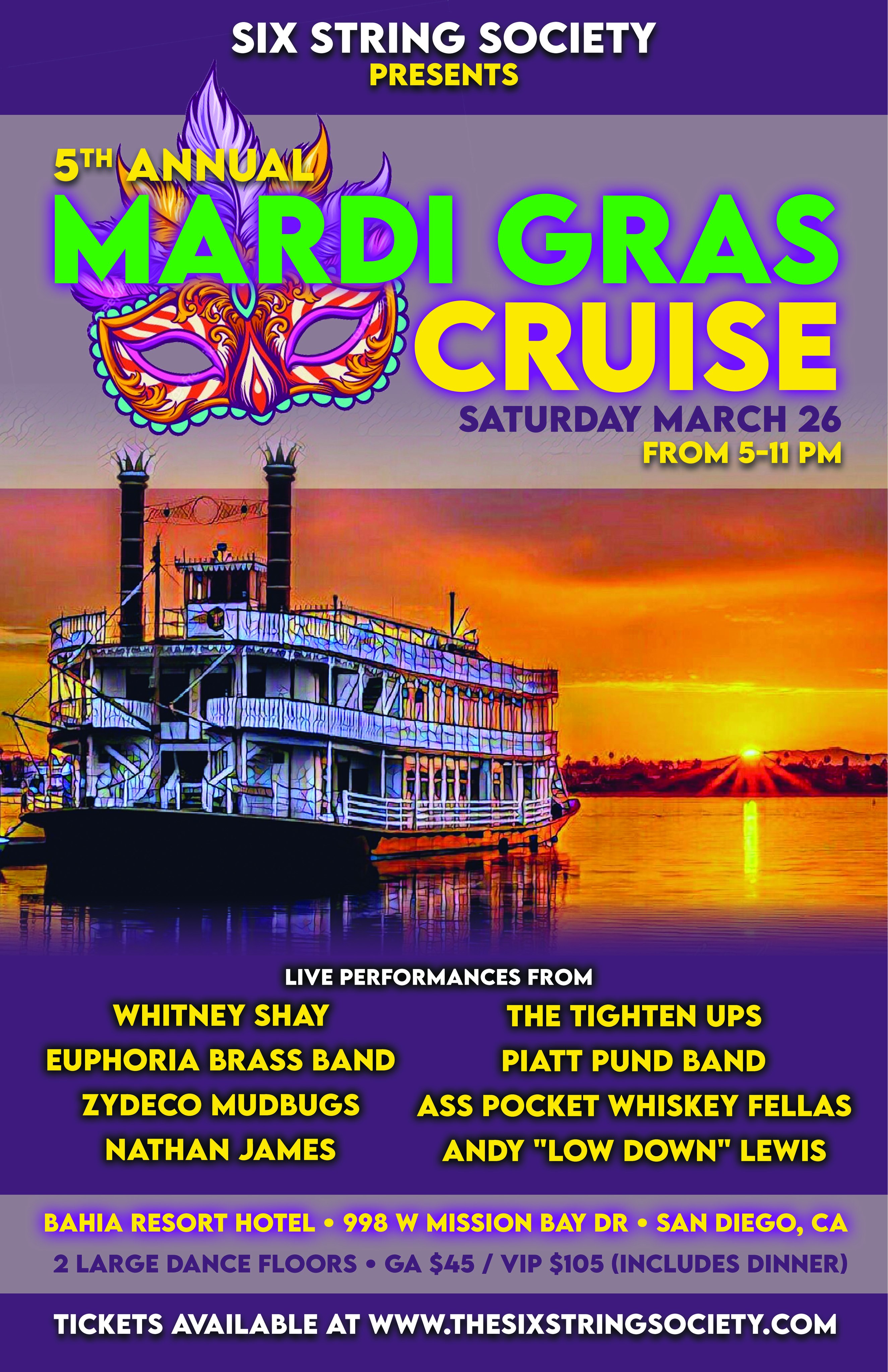 Whitney Shay Full Band - Six String Society Mardi Gras Cruise @ Bahia  Resort Hotel - Mar 26, 2022, 5:00PM