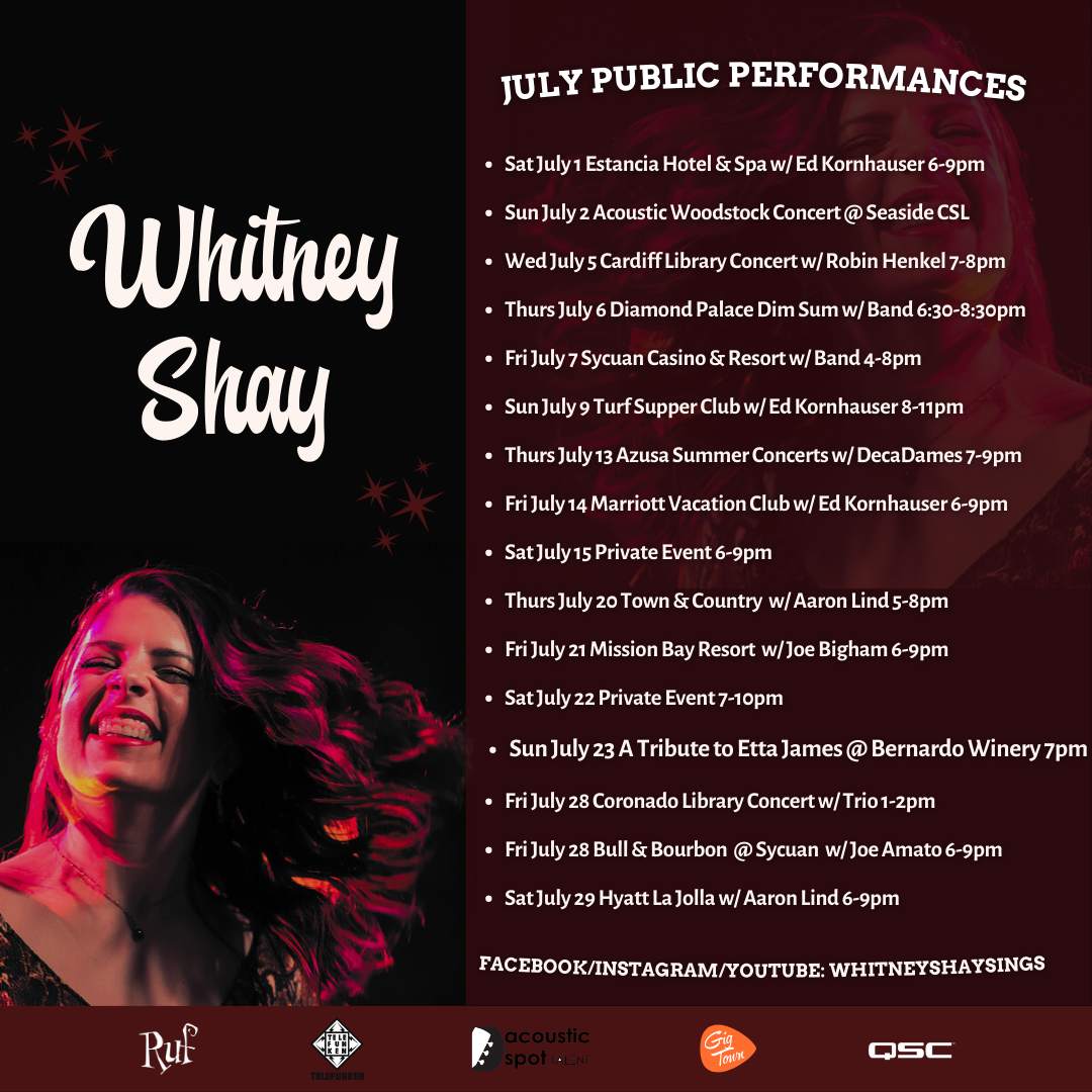 Whitney Shay Performance Calendar