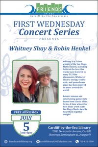 Whitney Shay & Robin a Henkel at the Cardiff-By-The-Sea Library