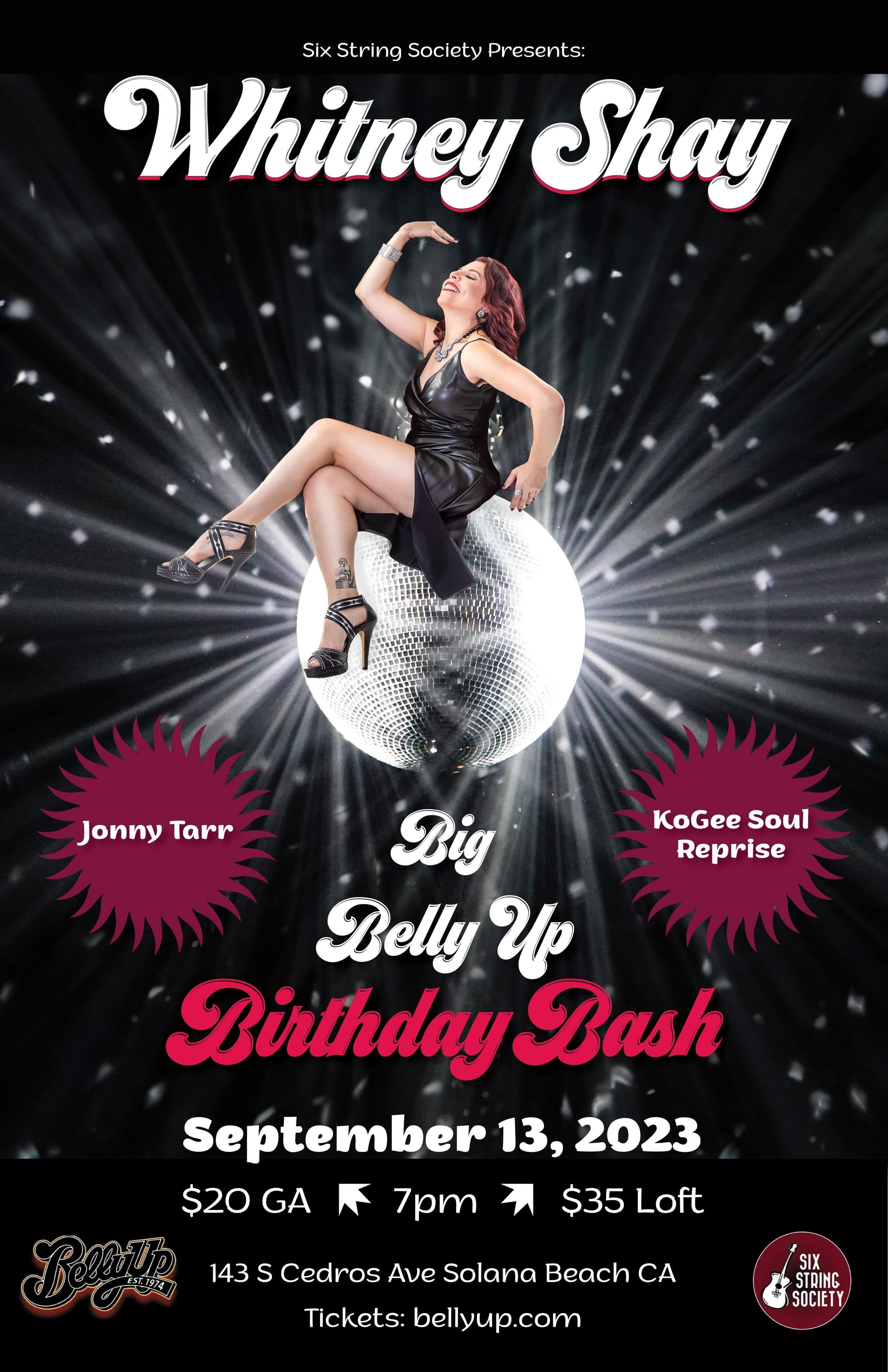 Whitney Shay's Big Belly Up Birthday Bash @ Belly Up Tavern - Sep