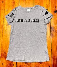 JPA Logo Sleeve Tee- Gray, Female Fit