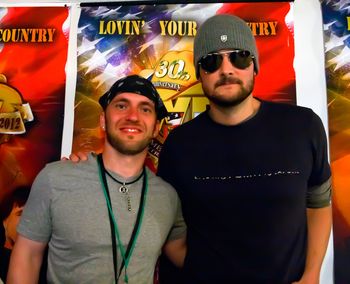 Matt Gray from Jason Paulson Band hanging out with Eric Church
