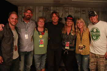 Back Stage With Keith Urban After Opening For Him at WE Fest 2013
