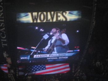 Jason Singing The National Anthem at The Minnesota Timberwolves Game on 4-6-13
