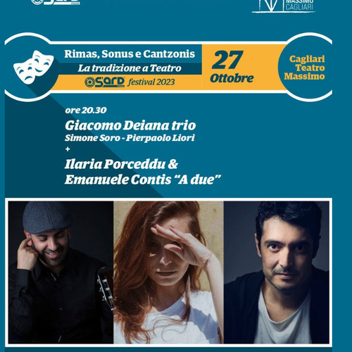Locandina del concerto di Giacomo Deiana per il S'Ard Festival al Teatro Massimo