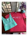 Only Love T Shirt Green (cropped tank) 