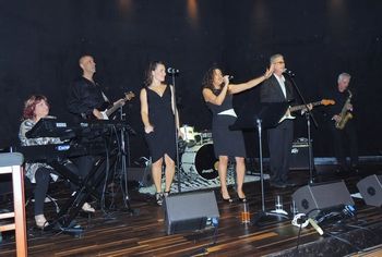 Legend's Lounge stage with 7 piece band
