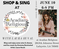 SHOP & SING at Acadian Religious with Laura Huval