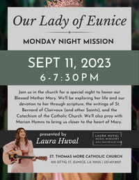 Our Lady of Eunice Monday Night Mission
