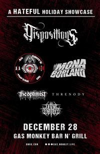 A HATEFUL HOLIDAY SHOWCASE w/ DISPOSITIONS AND MORE!!!!